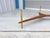 1960s Mid-Century Modern Freeform Glass Coffee Table With Walnut and Brass Base For Sale - Image 11 of 14
