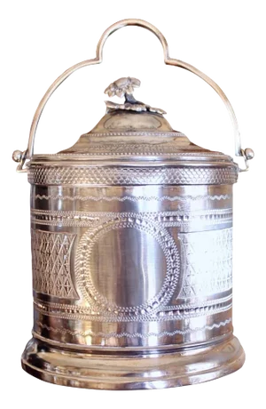 English Sheffield Silver Plate Biscuit Box by James Deakin & Sons