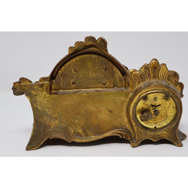 Antique Jennings Brothers Equestrian Horse Desk Clock & Divided Tray, j.b. 282 For Sale - Image 12 of 18