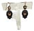 19th Century Pair of Victorian Mourning Earrings: Rose Gold, Black Onyx, and Pearl Dangling Earrings For Sale