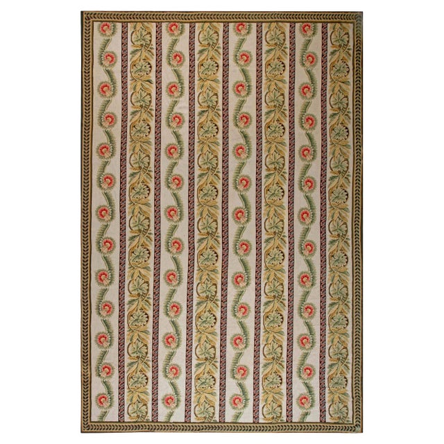 Contemporary Bessarabian Floral Flat-Weave Wool Rug by by Doris Leslie Blau For Sale