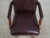 Animal Skin Ethan Allen Burgundy Leather Desk Chair For Sale - Image 7 of 18