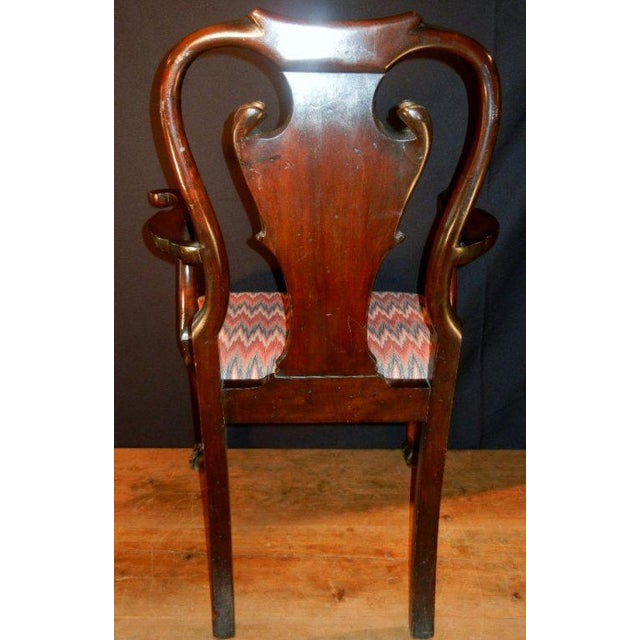 Traditional George II-style Hand-Carved and Parcel-Gilt Arm Chairs, England Circa 1810-1830 - a Pair For Sale - Image 3 of 13