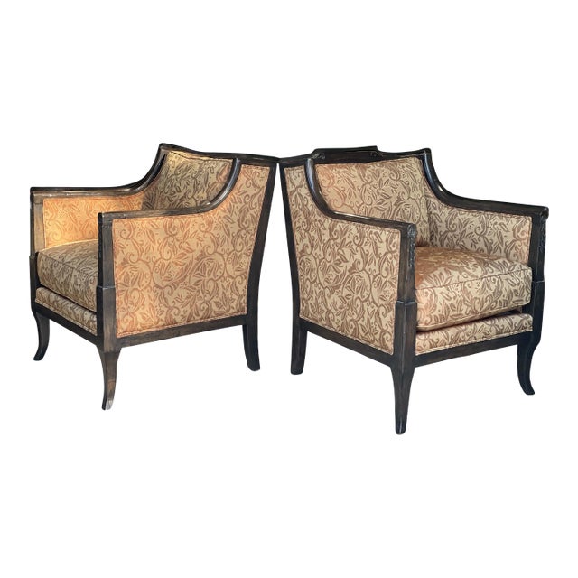 Set of Two French Country Style Accent Chairs by Guy Chaddock For Sale