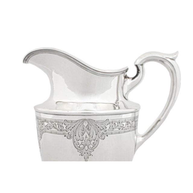 Mid-Century Modern 1930s Sterling Silver Water Pitcher For Sale - Image 3 of 8