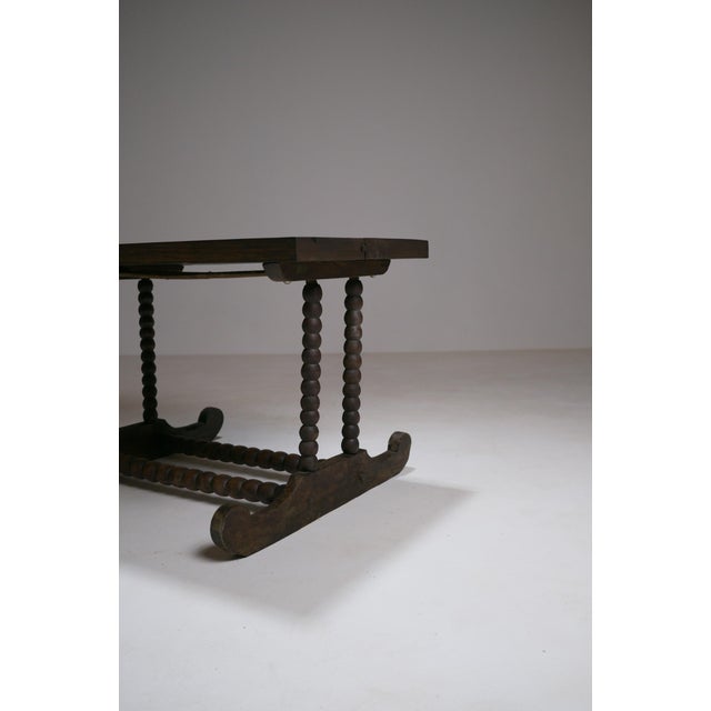 Late 19th Century French Rustic Coffee Table with Bobbin-Turned Base For Sale - Image 5 of 18