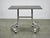 Vintage Italian Space Age Chrome and Smoked Glass Rolling Side Table, 1970s For Sale - Image 12 of 13