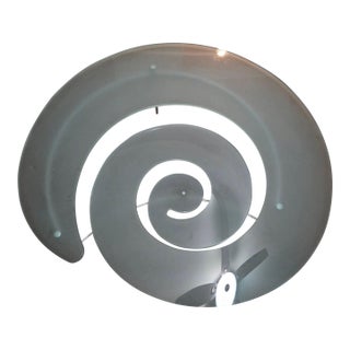 Vintage 1990s Postmodern Giorgio Cattelan "Spiral" Glass Coffee Table For Sale