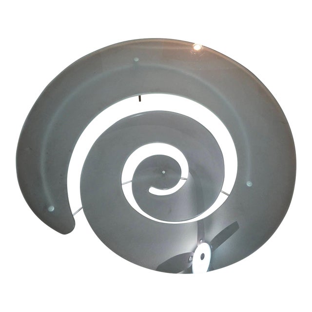 Vintage 1990s Postmodern Giorgio Cattelan "Spiral" Glass Coffee Table For Sale