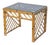 Danny Ho Fong Vintage 1960s Bamboo Rattan Side Table With Smaoked Glass Top For Sale - Image 4 of 4