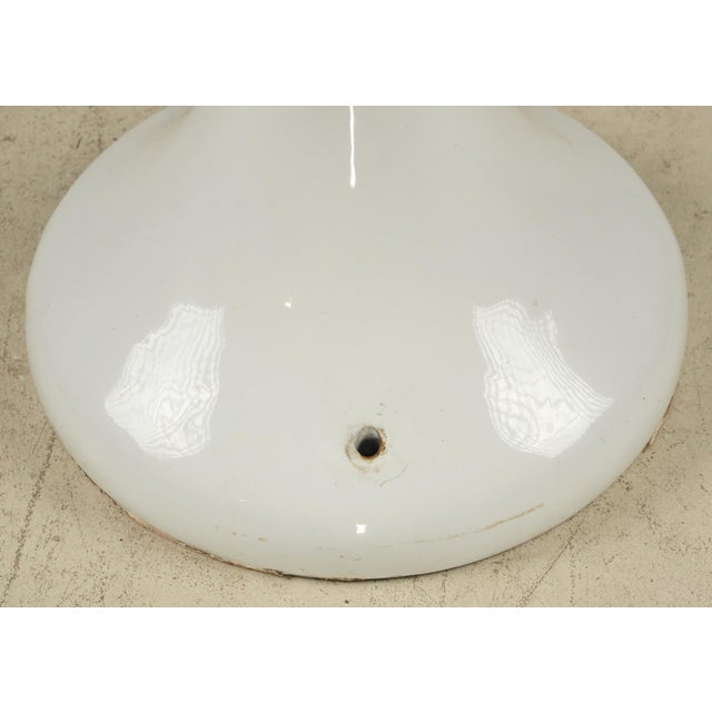 Mid 20th Century Reclaimed Art Deco Enameled Cast Iron Pedestal Sink For Sale - Image 5 of 11