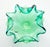 1960s Mid-century Murano Sommerso Emerald Green Flared Scalloped Bowl 8 1/4” Good vintage condition. No chips, cracks, or...