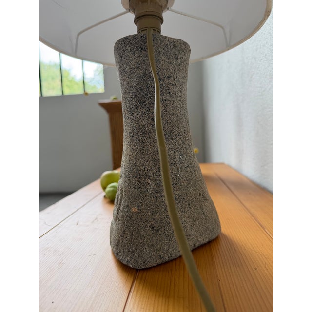 Vintage Carved Stone Table Lamp, 1970s For Sale - Image 13 of 18
