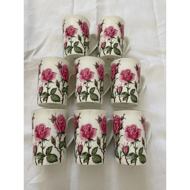 Ceramic Otagiri Set of 8 Pink Rose W/24k Gold Rim Coffee/Tea Cups For Sale - Image 7 of 7