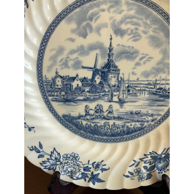 Johnson Brothers Johnson Brothers Tulip Time Blue & White Dinner Plate For Sale - Image 4 of 10