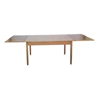 Teak Draw Leaf Dining Table Made in Denmark For Sale