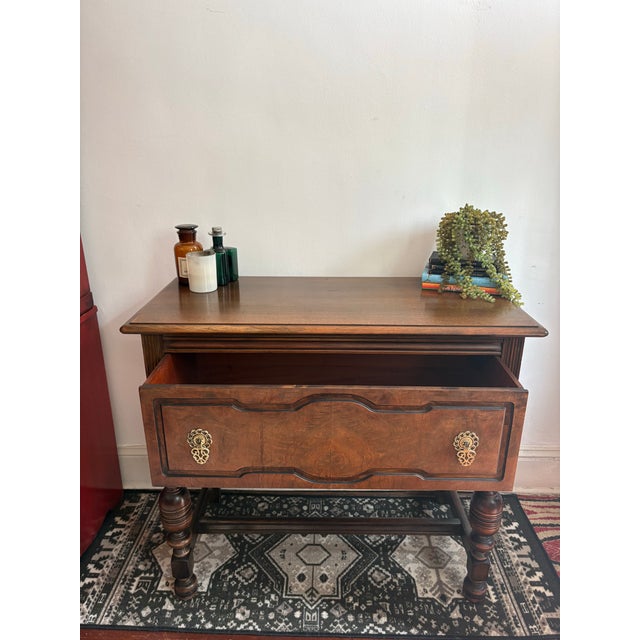 1920s Berkey & Gay Spanish Colonial Revival Walnut Server Cabinet For Sale - Image 9 of 11