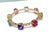 Baroque Bochic "Capri" Ruby, Amethyst & Topaz Vintage Bracelet Set 18K Gold & Silver For Sale - Image 3 of 6