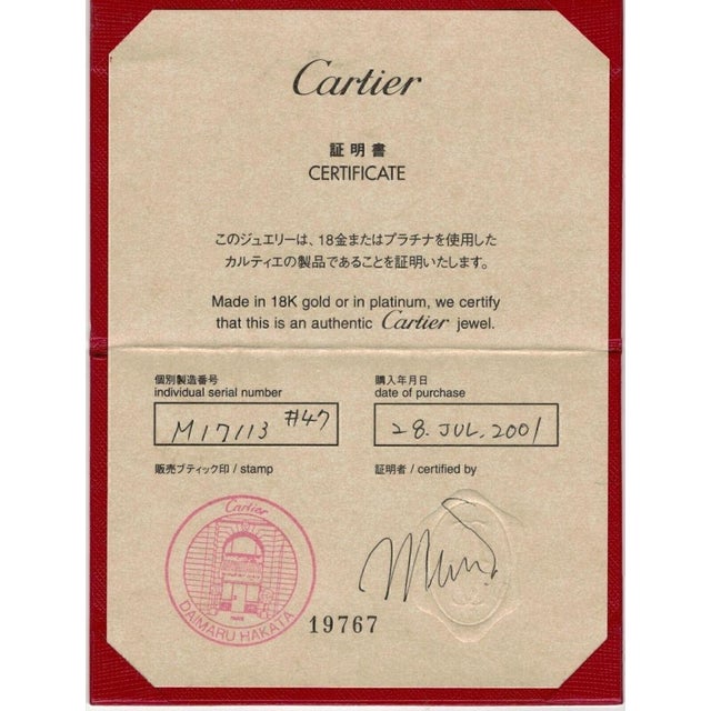 Cartier Cartier Love 18k Yellow Gold Band Ring w/Cert Size 4 For Sale - Image 4 of 4