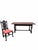 Early 20th Century Antique Jacobean Revival Style Barley Twist Desk With Chair For Sale - Image 5 of 12