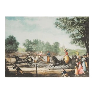 Vintage Carle Vernet Equestrian Chariot Race Aquatint For Sale
