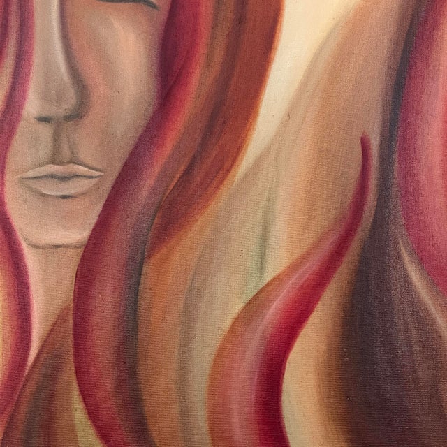 Mid-Century Modern Original Elise Friederike Abstract Oil Painting “No. 56” (1977) For Sale - Image 3 of 9