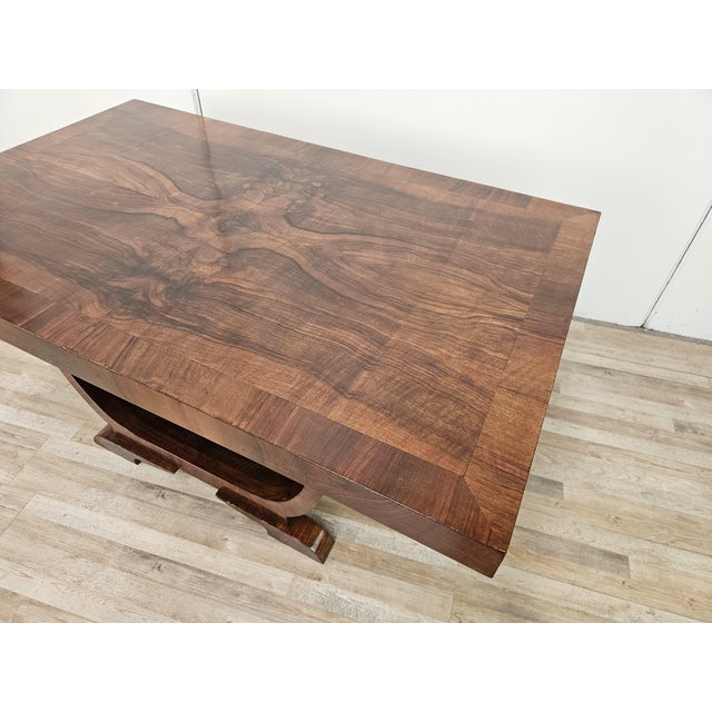 Vintage Art Deco Dining Table in Walnut Burl, 1940 For Sale - Image 3 of 18
