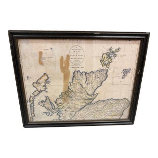 Scottish Highlands Original Framed Map, 1805. Purchased in Edinburgh, 2021. For Sale