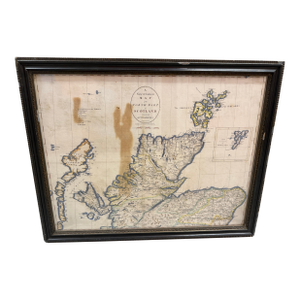 Scottish Highlands Original Framed Map, 1805. Purchased in Edinburgh, 2021.