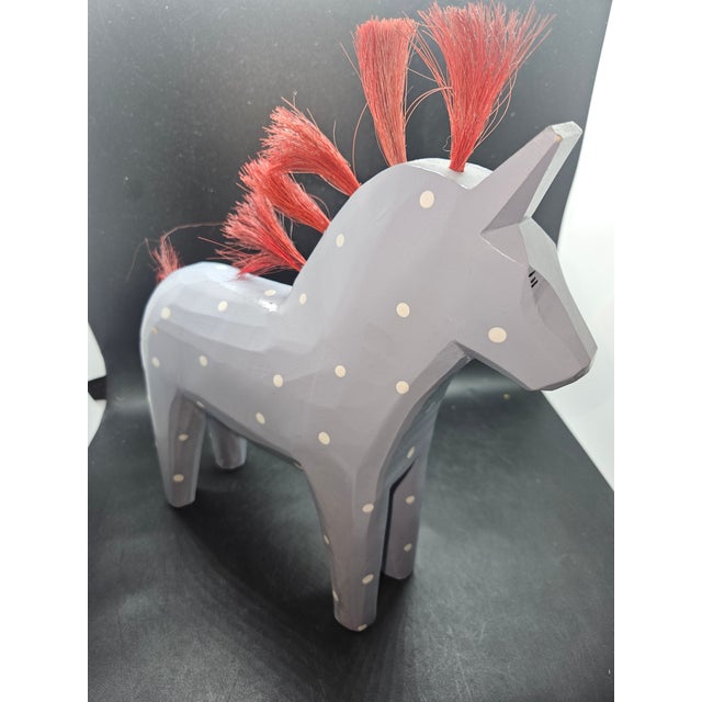 Vintage Swedish Designer IKEA Horse, Dalahast Blue 10,2" 2002
