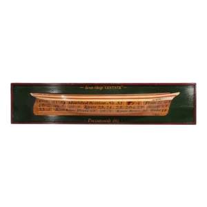 Vintage Detailed Half Hull Ship Model of Iron Ship Centaur, Portsmouth 1865.