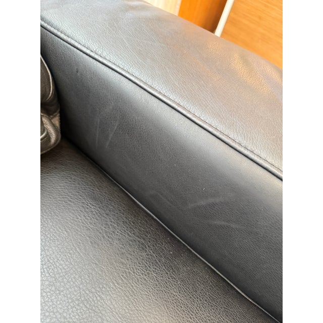 Restoration Hardware the Cloud Sofa, Ebony Cavalo Leather For Sale In San Francisco - Image 6 of 12