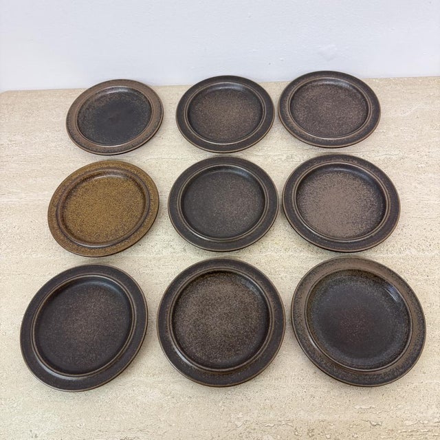 Vintage Plates by Ulla Procope for Arabia, 1970s, Set of 9 For Sale - Image 17 of 18