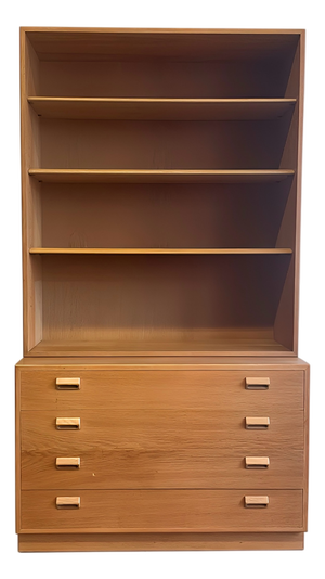 Book-Shelf with Chest of Drawers in Oak by Borge Mogensen for Soborg, Denmark, 1960s