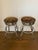 Vintage Chrome Swivel Counter Stools in Tiger-Print Chenille, Set of 4 For Sale - Image 10 of 10