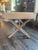 Mid 20th Century Mid Century Campaign Desk With Faux Leather Top and Brass Hardware For Sale - Image 5 of 7