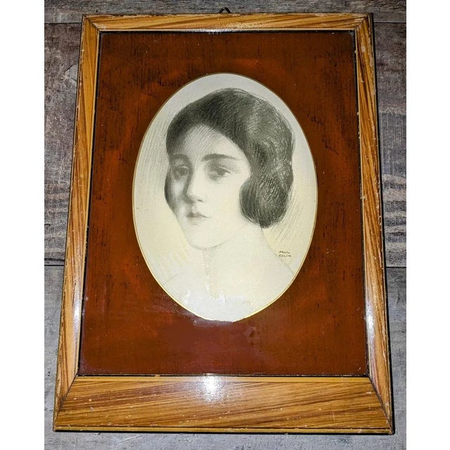 Paul Colin, Portrait of a Girl, Etching, 1930s For Sale - Image 4 of 4