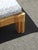 Large Vintage French Country Coastal Bamboo Rattan Ottoman Foot Stool For Sale - Image 13 of 17
