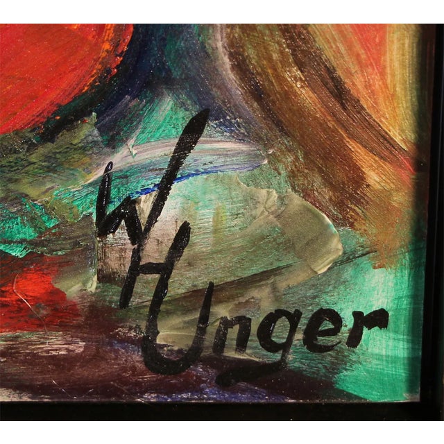 2000 - 2009 Wolfgang Heinz Unger, Abstract Composition, 2003, Oil on Cardboard, Framed For Sale - Image 5 of 8
