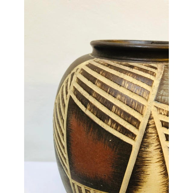 Ceramic Sgraffito Sawa Vase from Ritz Keramik, 1960s For Sale - Image 7 of 9