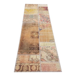 Mid 20th Century Floral Oushak Runner For Sale