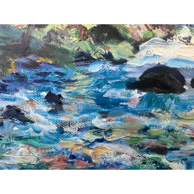 Medieval Castle on a Cliff by the Sea on North Coast of Ireland by Irish Artist 1994 Circa For Sale - Image 9 of 13