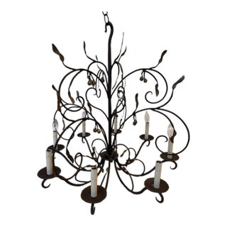 Ironware International Whimsical 8- Light Chandelier For Sale