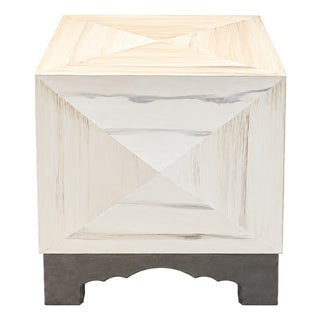 St. Charles Cube Side Table in Hand Finished Horn For Sale