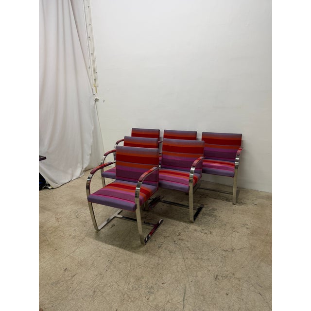 Mies Van Der Rohe Brno Dining Arm Chairs for Treitel Gratz - Set of Six For Sale - Image 9 of 14
