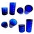Glass Vintage Anchor Hocking Tartan Cobalt Tumblers in 2 Sizes, Set of 12 For Sale - Image 7 of 9
