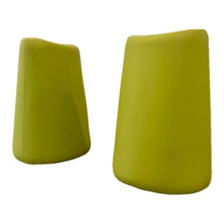 Modern Organic Green Eko Swagr Perch Stools a Pair For Sale
