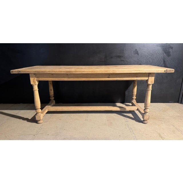 French Oak Farmhouse Dining Table, 1920 For Sale - Image 14 of 14