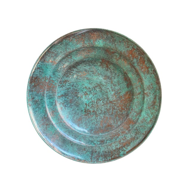 Large Vintage Patinated Copper Bowl For Sale - Image 12 of 12