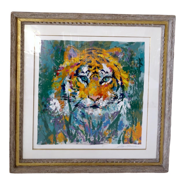Contemporary Portrait of the Tiger (2001) Signed by LeRoy Neiman - Framed For Sale